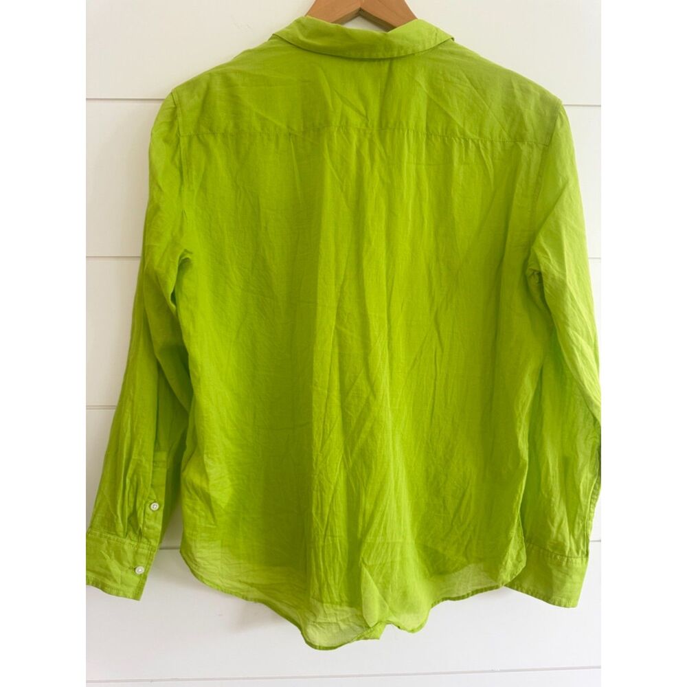 J.Crew Lime Green Garcon Classic Fit 100% Cotton Button Down Shirt Size 4 Summer - Picture 3 of 15